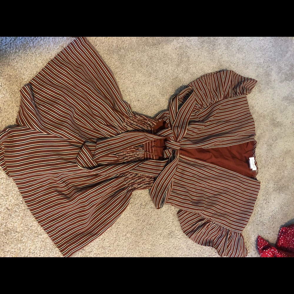 Front tie romper